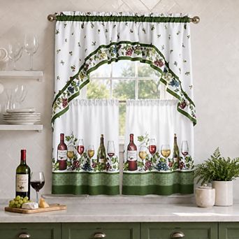 Achim Napa Printed Tier & Swag Window Curtain Set
