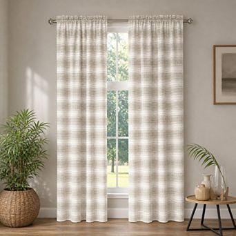 Achim Gramercy Rod Pocket Single Window Curtain Panel