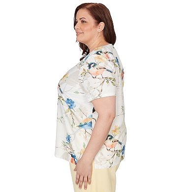 Plus Size Alfred Dunner Chickadees Embellished Graphic Tee