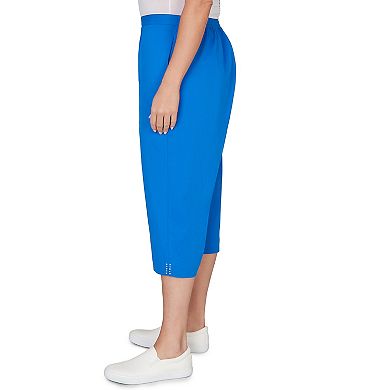 Plus Size Alfred Dunner Heat Set Side Seam Pocket Capri Pants