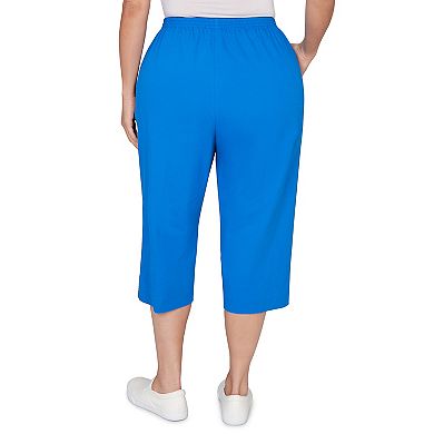 Plus Size Alfred Dunner Heat Set Side Seam Pocket Capri Pants