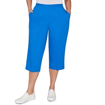 Plus Size Alfred Dunner Heat Set Side Seam Pocket Capri Pants