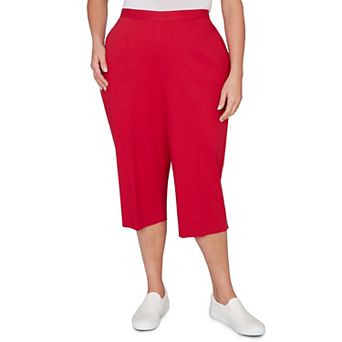 Plus Size Alfred Dunner Heat Set Side Seam Pocket Capri Pants