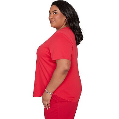 Plus Size Alfred Dunner Sparkling Americana Butterfly Graphic Tee