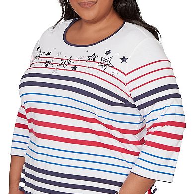 Plus Size Alfred Dunner Stars & Stripes Americana Top