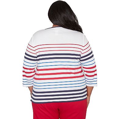 Plus Size Alfred Dunner Stars & Stripes Americana Top