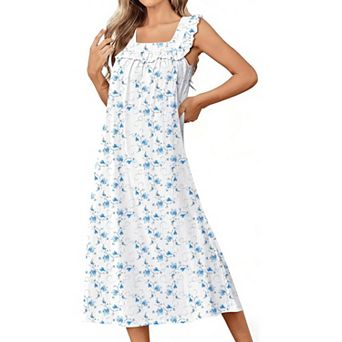 Ekouaer Cotton Nightgowns for Women Long Night Gown Victorian Sleep dress Soft Night Dress Ladies