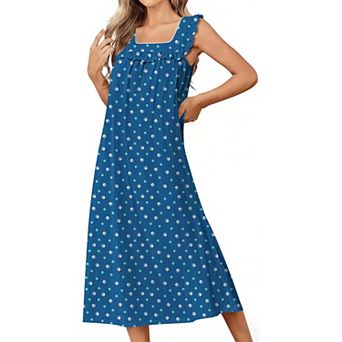 Ekouaer Cotton Nightgowns for Women Long Night Gown Victorian Sleep dress Soft Night Dress Ladies