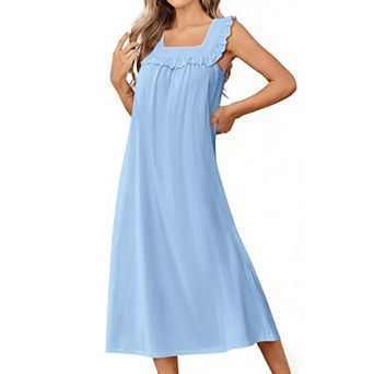 Ekouaer Cotton Nightgowns for Women Long Night Gown Victorian Sleep dress Soft Night Dress Ladies