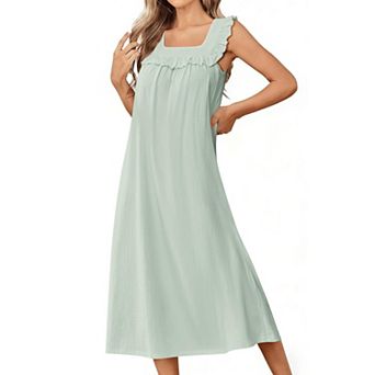 Ekouaer Cotton Nightgowns for Women Long Night Gown Victorian Sleep dress Soft Night Dress Ladies