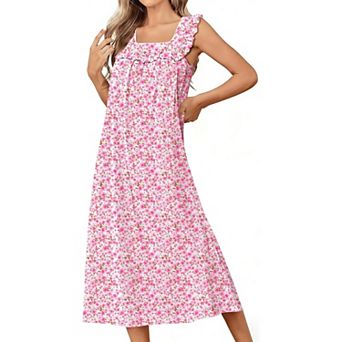 Ekouaer Cotton Nightgowns for Women Long Night Gown Victorian Sleep dress Soft Night Dress Ladies