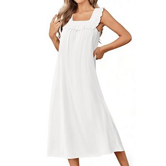 Ekouaer Cotton Nightgowns for Women Long Night Gown Victorian Sleep dress Soft Night Dress Ladies