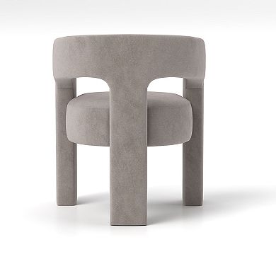 SEYNAR Modern Glam Velvet Upholstered Dining Chair, Open-Back Accent Chair Set of 4
