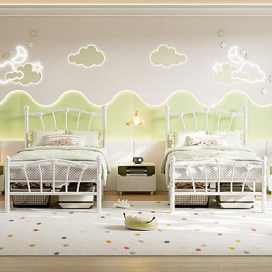 ANIXOL Heart Design Metal Platform Bed