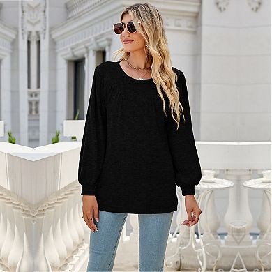 Womens Crewneck Sweatshirt Casual Long Sleeve Pullover Tops Lightweight Shirts Dressy Work Outfits