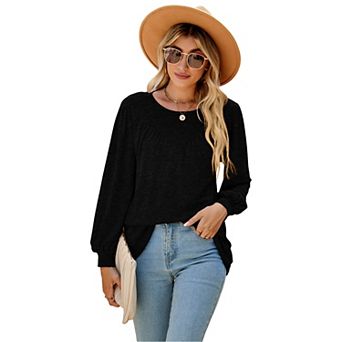 Womens Crewneck Sweatshirt Casual Long Sleeve Pullover Tops Lightweight Shirts Dressy Work Outfits