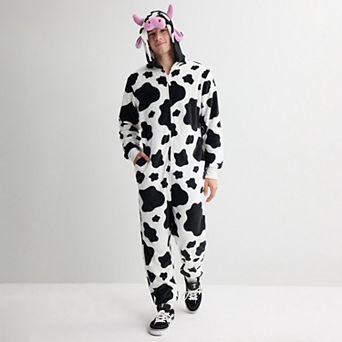 Adult Halloween Cow One-Piece Union Suit