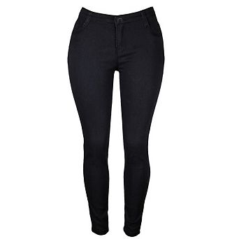 Women's Plus Size High Waisted Skinny Stretch Jeans Solid Color Trendy Denim Pants