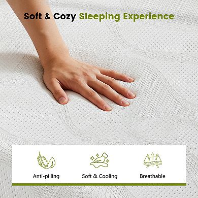 12 Inch Memory Foam Mattress, Bed Mattress with Cooling Green Tea Gel