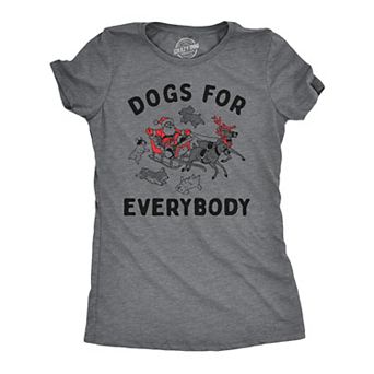 Womens Funny T Shirts Dogs for Everybody Sarcastic Christmas Puppy Graphic Tee for Ladies