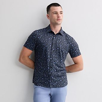 Men's Apt. 9® Polished Short Sleeve Stretch Button-Down Shirt