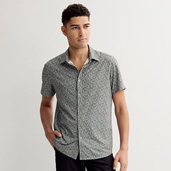 Men's Apt. 9® Polished Short Sleeve Stretch Button-Down Shirt