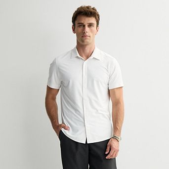 Men's Apt. 9® Polished Short Sleeve Stretch Button-Down Shirt