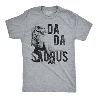 Mens Dadasaurus Trex T Shirt Funny Father's Day Dinosaur Papa Graphic Novelty Tee