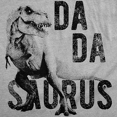 Mens Dadasaurus Trex T Shirt Funny Father's Day Dinosaur Papa Graphic Novelty Tee