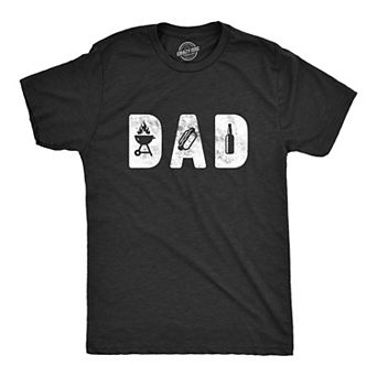 Mens Dad Grill T Shirt Funny Backyard Bar-B-Que Cookout Graphic Novelty Tee