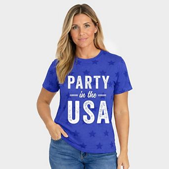 Party in the USA - Women's Short Sleeve Star Tee
