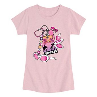 Girls 7-16 Barbie VIP Pass & Accessories Graphic Tee