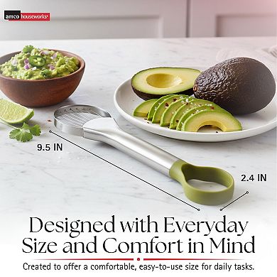Amco 2-in-1 Avocado Pitter & Slicer - Efficient Kitchen Tool for Hassle-Free Avocado Prep