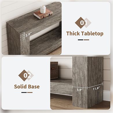 47" Console Table for Entryway Entry Accent Table for Living Room Long Console Table with Storage