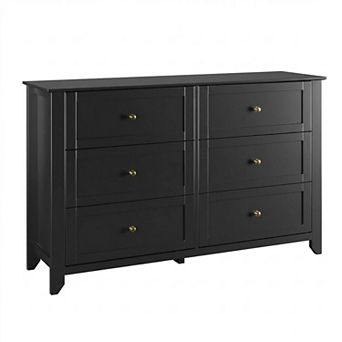 ANIXOL 6-Drawer Dresser for Bedroom, Modern Storage Cabinet with Metal Handles