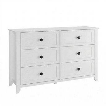 ANIXOL 6-Drawer Dresser for Bedroom, Modern Storage Cabinet with Metal Handles