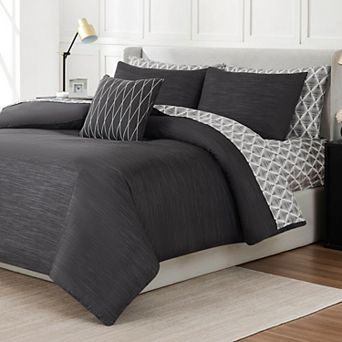 Nine West Nouveau Geometric 8 pc Bed in a Bag Comforter Set