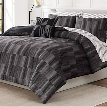 Nine West Woven Geo 8 pc Bed in a Bag Comforter Set