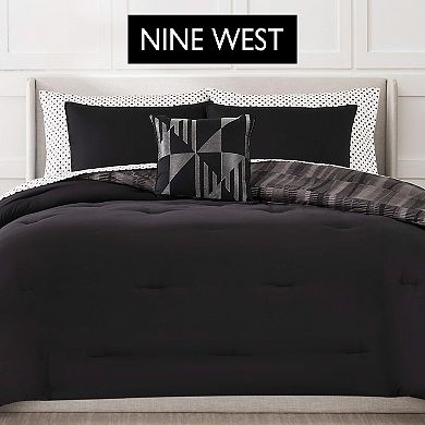 Nine West Woven Geo 8-Piece Bed in a Bag Comforter Set