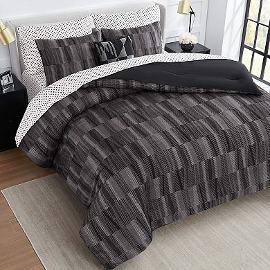 Nine West Woven Geo 8-Piece Bed in a Bag Comforter Set