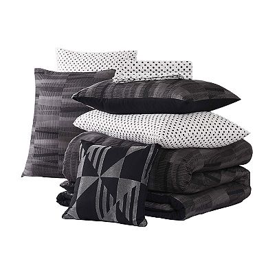 Nine West Woven Geo 8-Piece Bed in a Bag Comforter Set