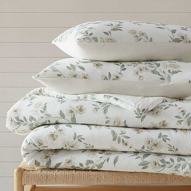 Martha Stewart Hazel Floral Duvet Set with Shams