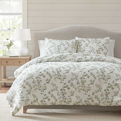 Martha Stewart Hazel Floral Duvet Set with Shams