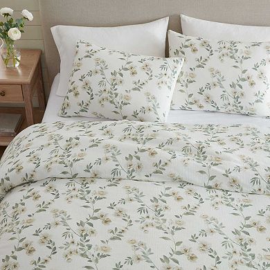 Martha Stewart Hazel Floral Duvet Set with Shams