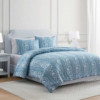 Martha Stewart Sophia Stripe Duvet Set