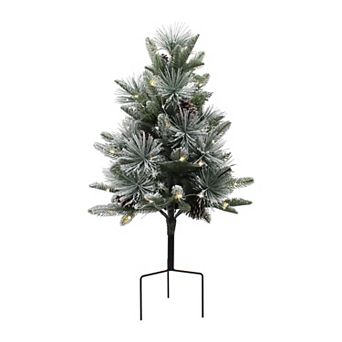 St. Nicholas Square® LED Flocked Pine & Pinecone Urn Filler