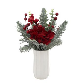 St. Nicholas Square® Artificial Hydrangea & Berry Arrangement