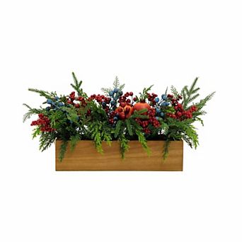 St. Nicholas Square® Artificial Pomegranate Botanical in Wood Box