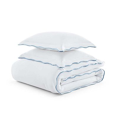 Martha Stewart Simple Scallop Duvet Set