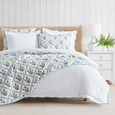 Martha Stewart Simple Scallop Duvet Set